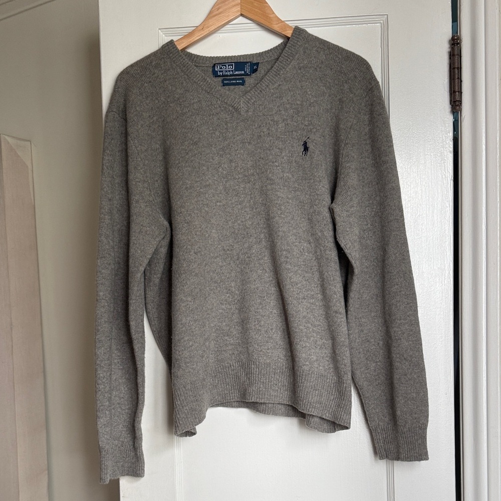 100% Lamb’s Wool Polo by Ralph Lauren V-Neck Sweater